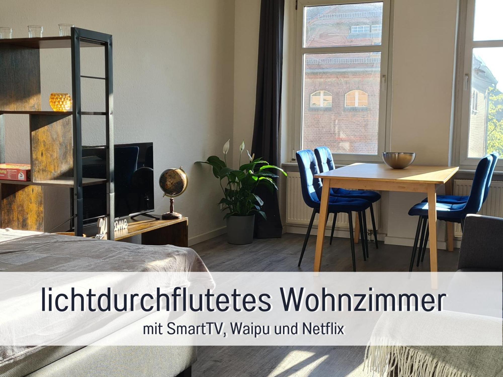 בראנדנבורג Lichtdurchflutete Moderne Stadtwohnung, Kueche, Waschtrockner, Smarttv מראה חיצוני תמונה